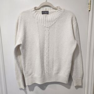 Yarnworks White Cable Knit Sweater